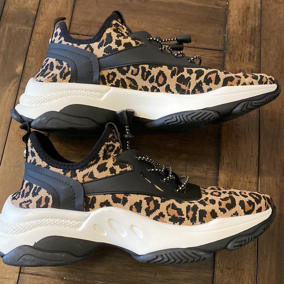Steve Madden Animal Print Stretch Sneaker - Picture 4 of 9